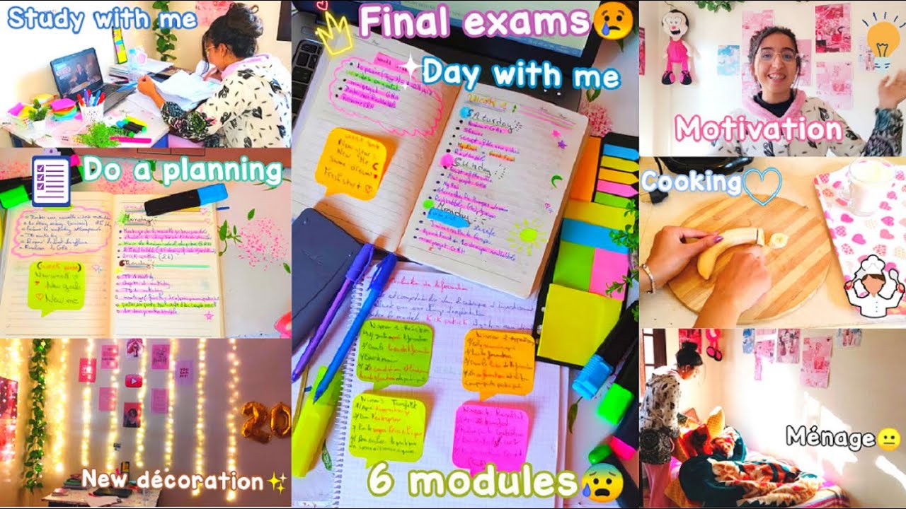 STUDY VLOG|✨ دوزو معايا نهار ديال المراجعة و التخطيط للإمتحانات
