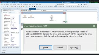 Delphi 10.3 - Access violation...  'dsnap260.bpl'