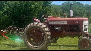 Plowing like it's 1957! Farmall 450, International 311 plow