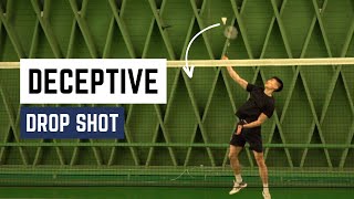 How To Play The DECEPTIVE DROP SHOT Like a PRO | Basic Feather | Badminton technique