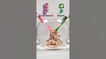 Guess the Emotions from Inside Out by Mixing Paint! #satisfying #colormixing #insideout2 #shorts