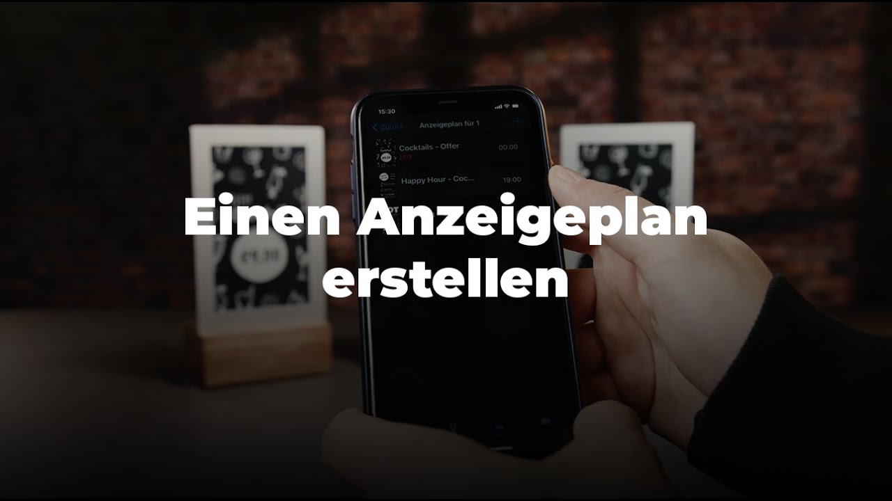 Einen Anzeigeplan erstellen (Timer)