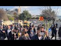 Palm Sunday procession near Gethsemane, the Kidron Valley at the foot of Mount of Olives, Jerusalem