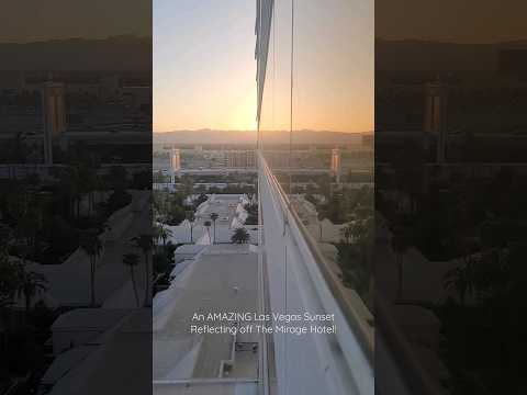 An AMAZING Las Vegas Sunset Reflecting off The Mirage Hotel & Casino!