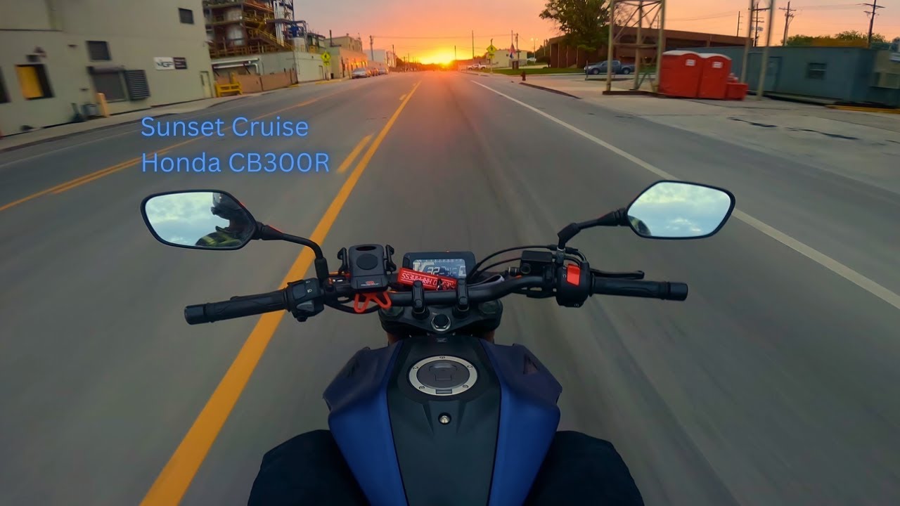 POV Sunset Ride | Honda [CB300R] Sunset Cruise (Pure Sound, No Talking)