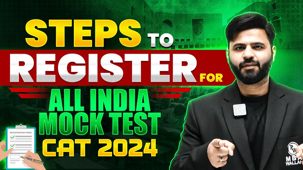 STEPS TO REGISTER FOR ALL INDIA MOCK TEST FOR CAT 2024 - YouTube