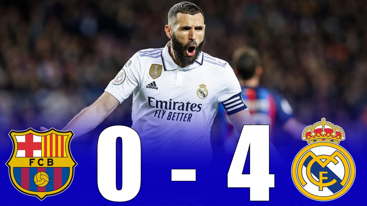 مباراة لن تُنسى🔥🔥ريال مدريد 4-0 برشلونة / كأس ملك أسبانيا 2023 / الريال يسحق برشلونة / 4K