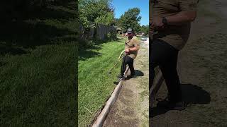 Check out these edge lines! What do you think about using a weed-eater to edge a property? 🤔