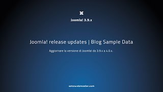 Joomla! release updates | Blog Sample Data