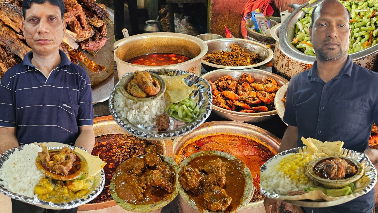 Odisha Famous Nana Hotel Veg & Non-Veg Meal | Special Mutton Thali | Street Food India