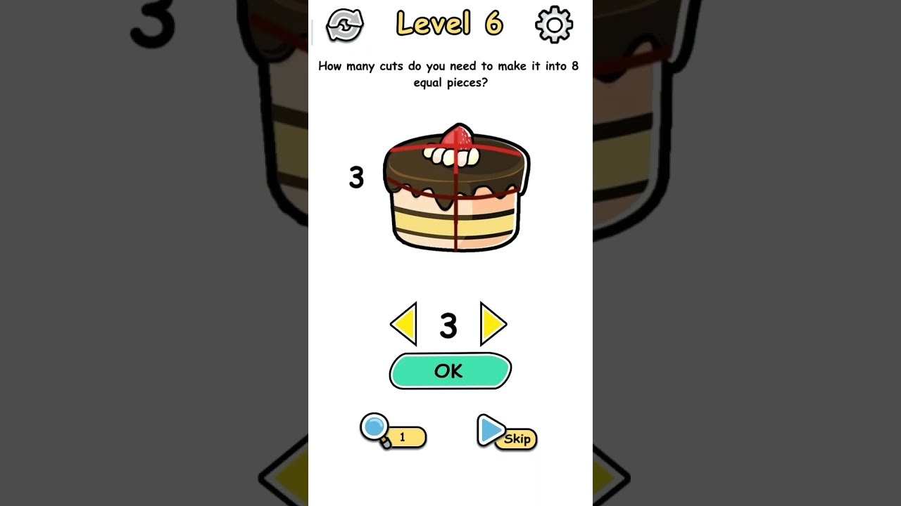 250 Video Complete Divide Into 8 Equal Parts A Cake Fractions Totalgaming Mathguide Little