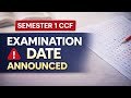 SEMESTER 1 CCF EXAMINATION DATE !! BA/BSC/BCOM | CU | CALCUTTA UNIVERSITY