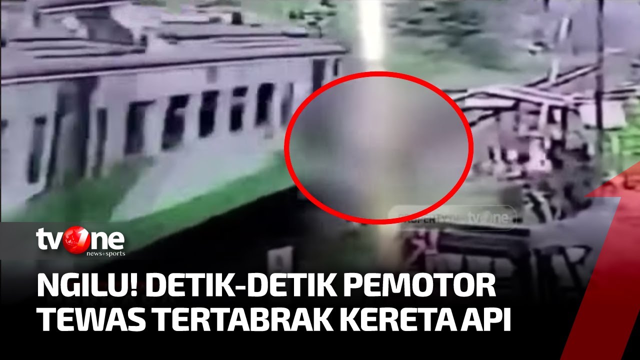 Ngeri, Detik-detik Pengendara Motor di Sidoarjo Tewas Tertabrak Kereta Api | Ragam Perkara