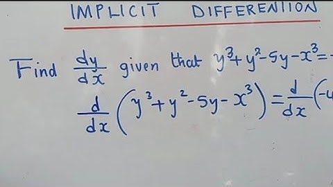 Implicit differentiation in calculus example 1