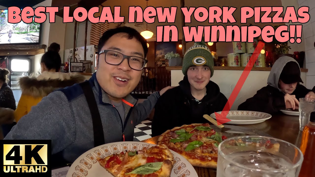 WINNIPEG LOCAL FOOD!! BEST NEW YORK PIZZAS IN WINNIPEG MANITOBA🍕!! [4K