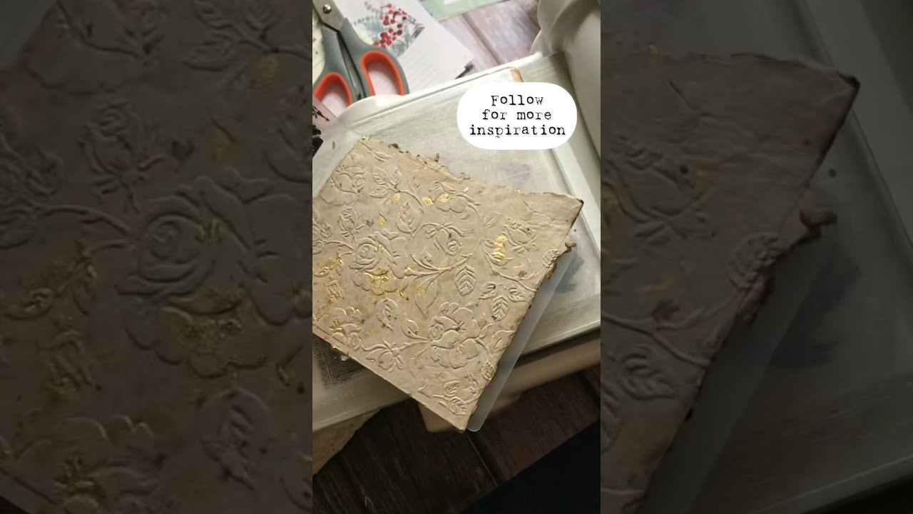 Embossing handmade paper