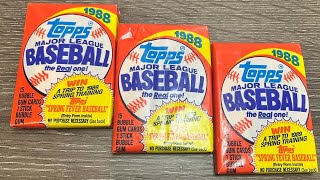 Getting Into Some 1988 Topps Baseball Card Wax Packs - What Hall Of Famers Will We Pull?