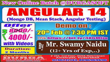 ANGULAR 14 Online Training @ DURGASOFT