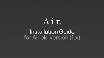 Air WordPress Theme(for v1.x only) Installation