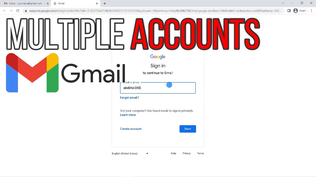 How To Login Multiple Gmail Accounts On PC Or Laptop YouTube