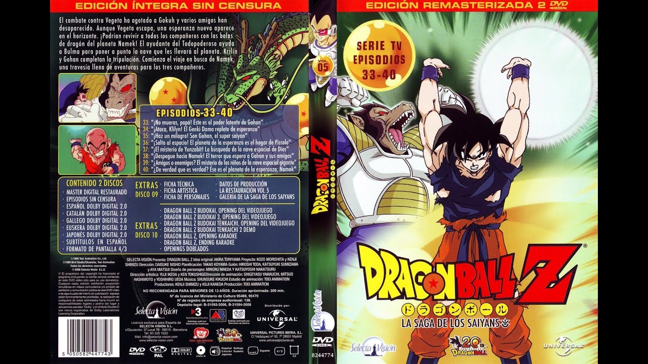 dragon ball z - la saga de los saiyans - episod - Comprar Séries de TV em  DVD no todocoleccion