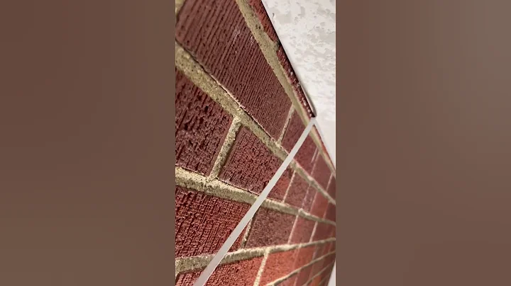 Easy way to finish drywall along brick! #asmr #drywall #brick #bathroomremodel #diy #shorts #home