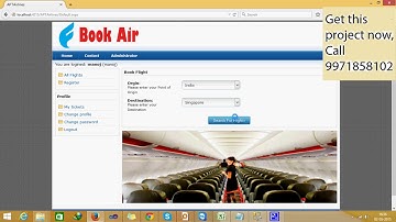 Airline Reservation Project in ASP.NET | www.finalsemproject.com