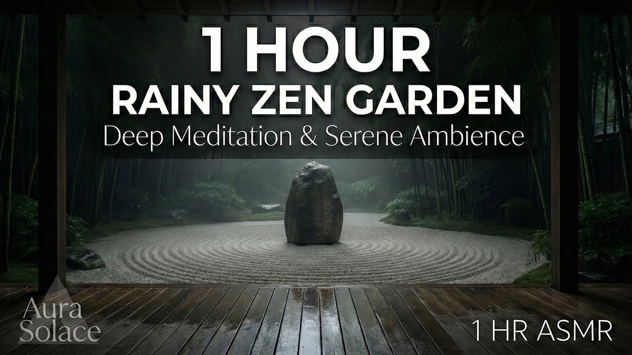 Rainy Zen Garden: 1 Hour of Deep Meditation & Relaxation - YouTube