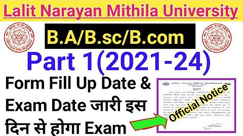 Lnmu Part 1 Exam Date 2022 | lnmu part 1 exam date 2021-24 | lnmu Part 1 Form Fill Up Date 2022