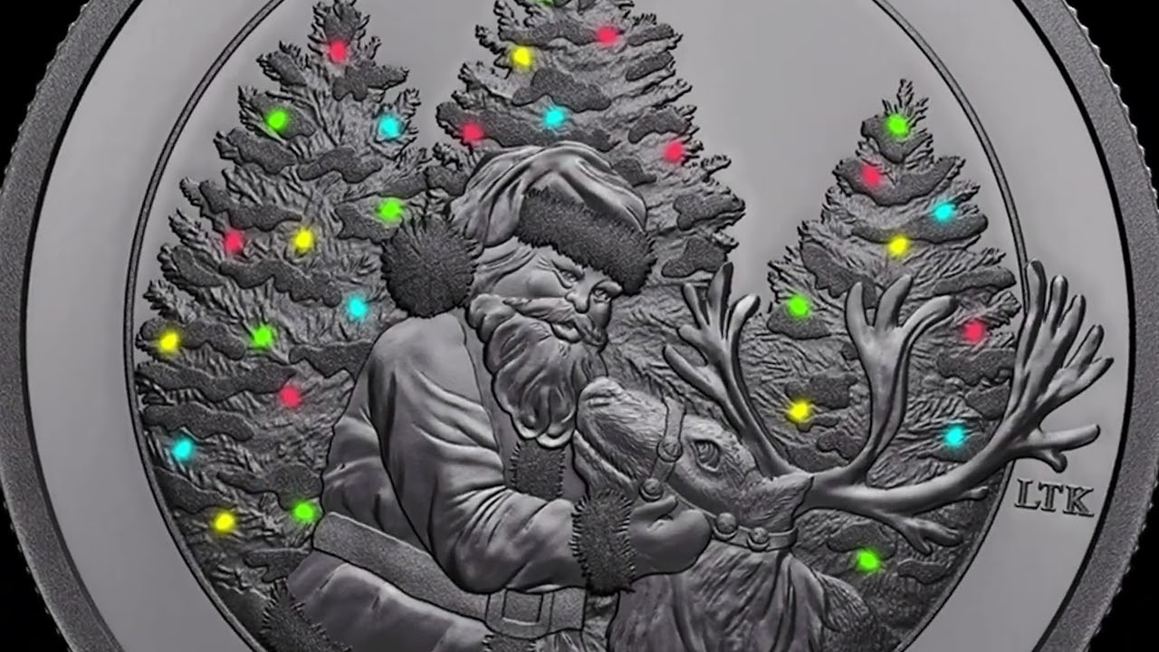 2022 $50 The Magic of the Season - Pure Silver Coin with blacklight