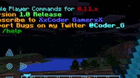 [0.11.1]Minecraft Pocket edition Single player Commands MOD!!
