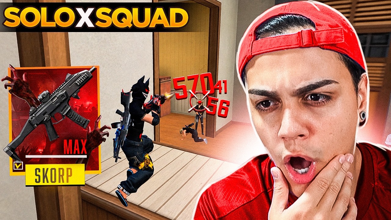 ME TORNEI UM MONSTRO COM A NOVA SKORP DE HALLOWEEN NO RUSHADÃO SOLO VS SQUAD!! FREE FIRE