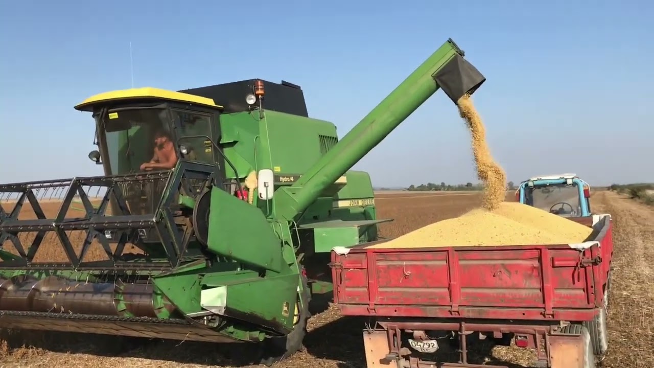 Молотимо сою «Ментор» John Deere 1075 hydro. #соя #насіння