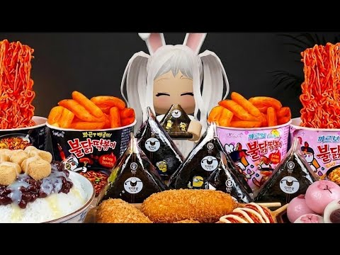 24 HOUR ASMR MUKBANG AT A KOREAN SUPERMARKET