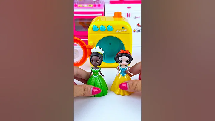 ASMR Unboxing Disney Princess & Washing Machine Toy | Satisfying with Subeo ASMR #shorts