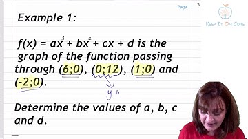7.26) Finding the Equation of a Cubic Graph - Given 3 x-intercepts Example 1