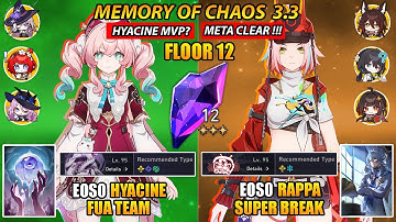 E0S0 Hyacine x The Herta & E0S0 Rappa Break | Memory of Chaos Floor 12 3 Star | Honkai: Star Rail