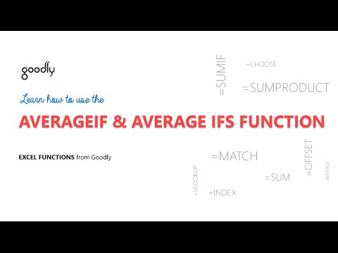 AVERAGEIF & AVERAGEIFS Function in Excel