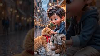 Il Gatto e la Pizza Perduta #shorts #ai #story  #disney #animation