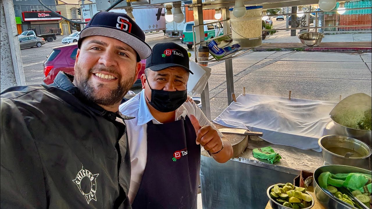 Eating cow head tacos in Otay Tijuana El taco YouTube
