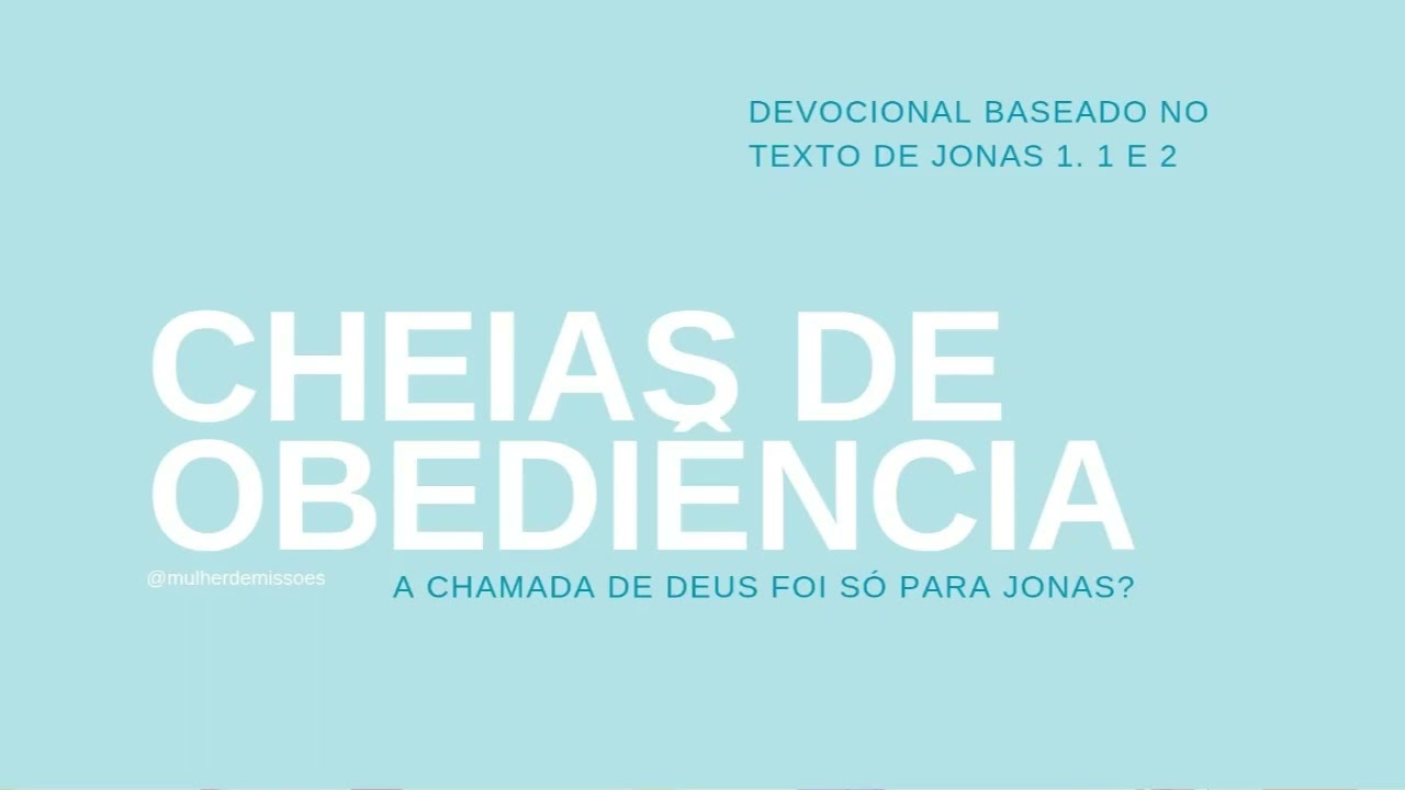 EP.01- A CHAMADA DE DEUS FOI SÓ PARA JONAS? | Devocional em Jonas 1.1 e 2 | Miss. Jade Simões Moreno