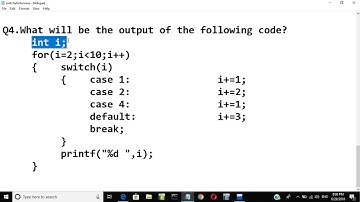 switch case c | technical interview questions