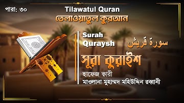 মনোমুগ্ধকর তেলাওয়াত সূরা কুরাইশ | Surah Quraysh | سورة قريش | ATR QURAN TELAWAT