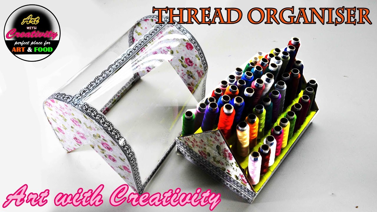 How to make thread organizer | Sewing machine | Art with Creativity 138 ...