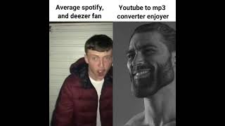 Average Spotify fan vs Youtube converter to mp3 enjoyer