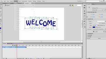 Flash Animation -09- Shape tween text effect