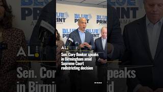 Sen. Cory Booker speaks in Birmingham amid Supreme Court redistricting decision