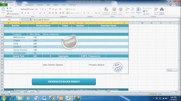 Ez School Mark Sheet Automated PDF Generator