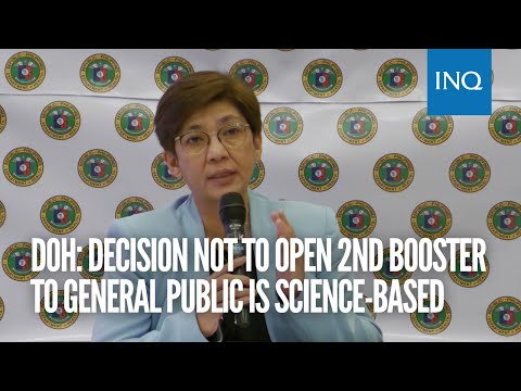 DOH: Decision not to open 2nd booster to general public is science based