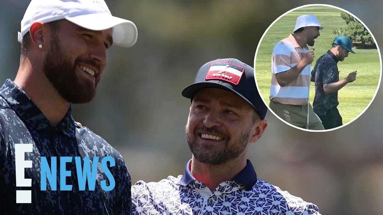 ⁣Justin Timberlake, Travis Kelce Dance During Golf Outing | E! News
